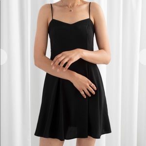 & Other Stories Spaghetti Strap Skater Mini-Dress